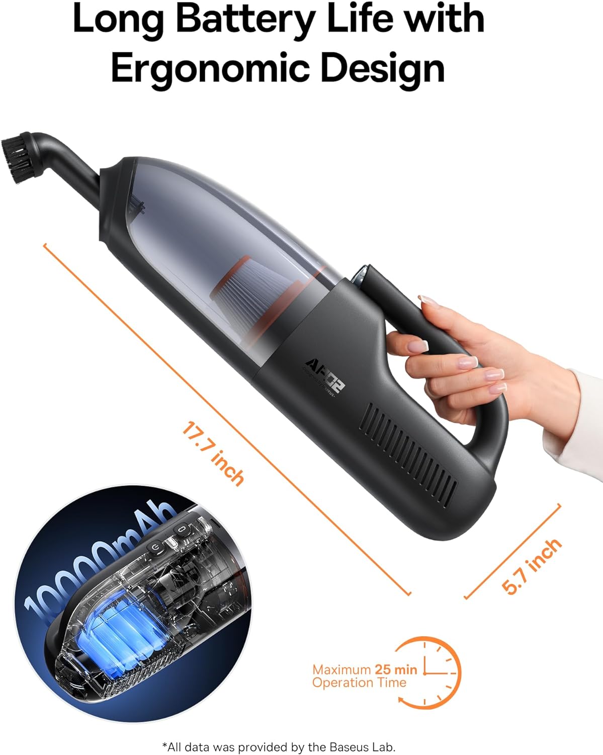 Baseus AP02 Wireless Car Vacuum Cleaner With LED Light