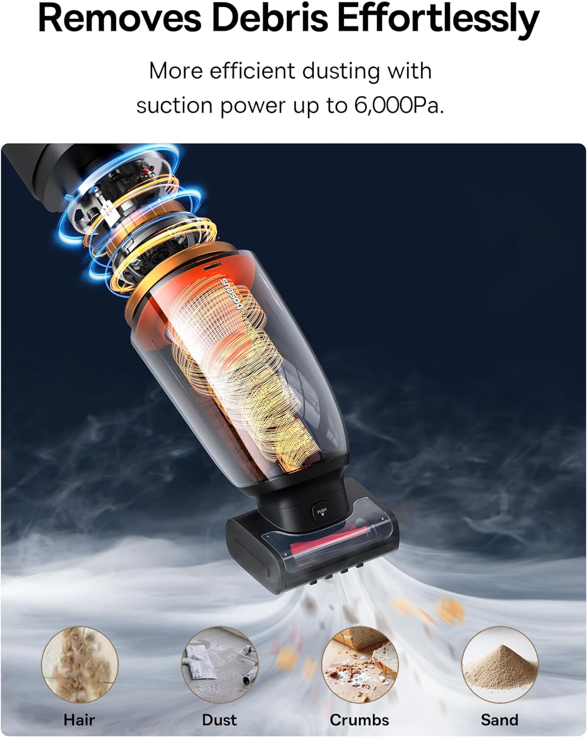 Baseus AP02 Wireless Car Vacuum Cleaner With LED Light