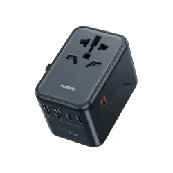 XUNDD XDCH-072 65W 5 USB Ports Universal Travel Adapter (Black)