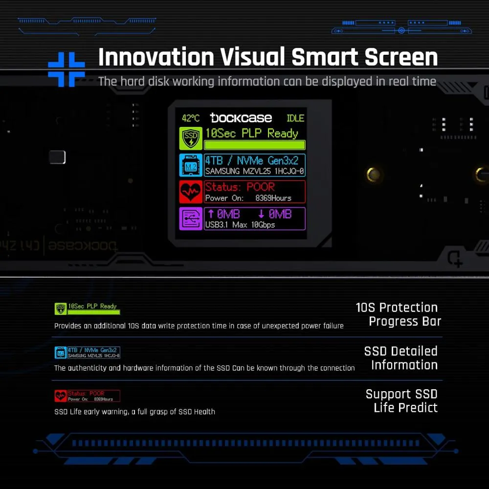 Dockcase Explorer Edition Smart M.2 NVMe SSD Enclosure Pro