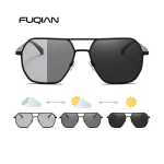Luxury Metal Photochromic Sunglasses Polarized Stylish Chameleon Anti-glare Driving Shades UV400 (1)