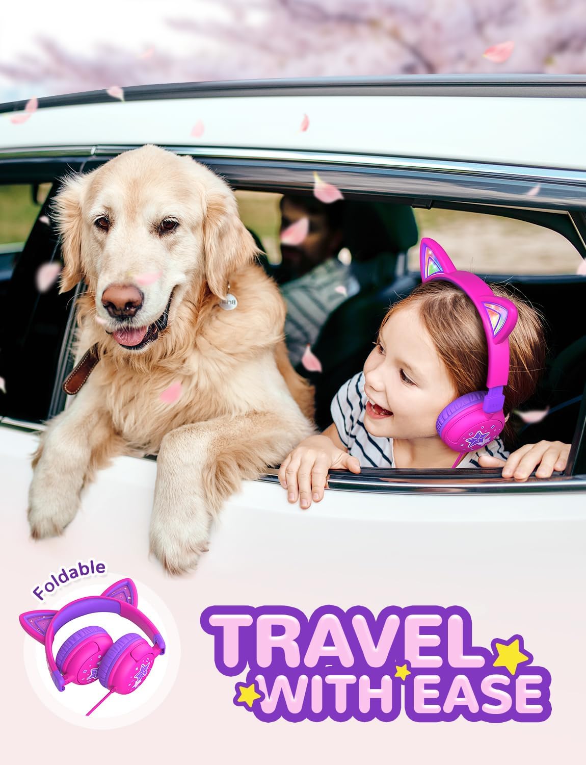 iClever HS25 Cat Ear Kids Headphones