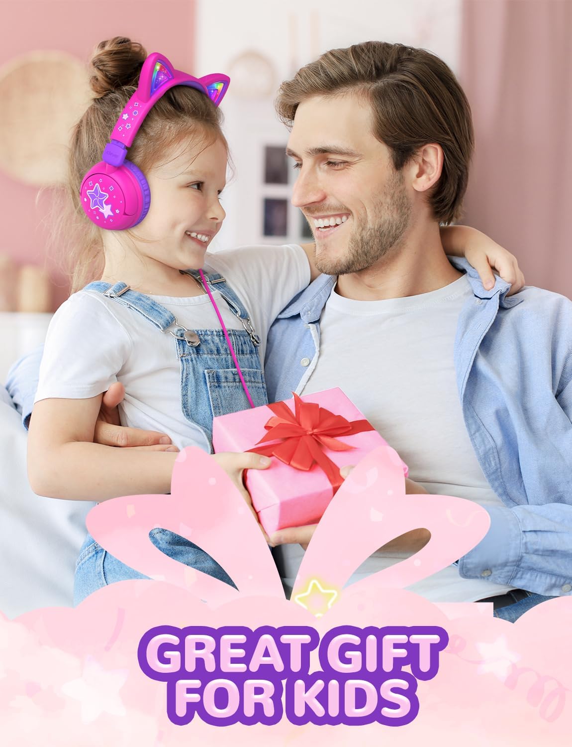 iClever HS25 Cat Ear Kids Headphones