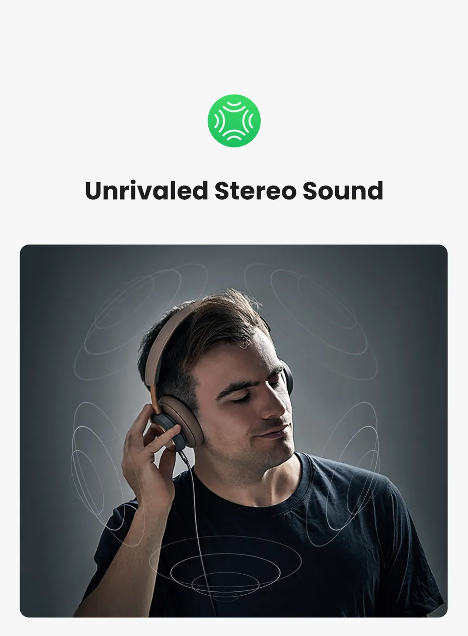 UGREEN AV112 (10697) 3.5mm Male To Male Round Cable - 3M