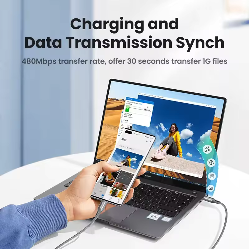 UGREEN US539 USB C to USB C 100W PD Charging Cable 25CM (25074)