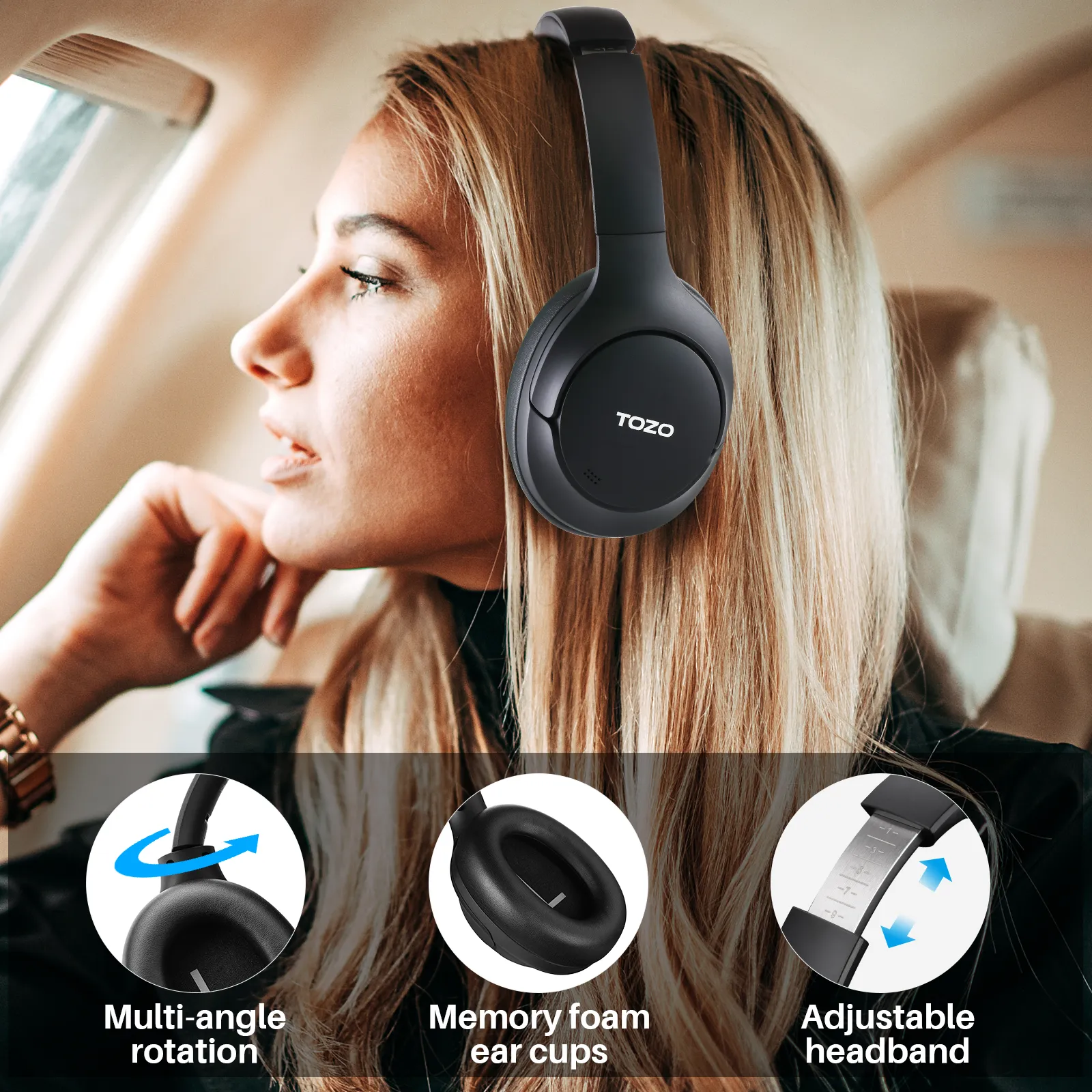 TOZO H10 Hybrid ANC Wireless Headphone