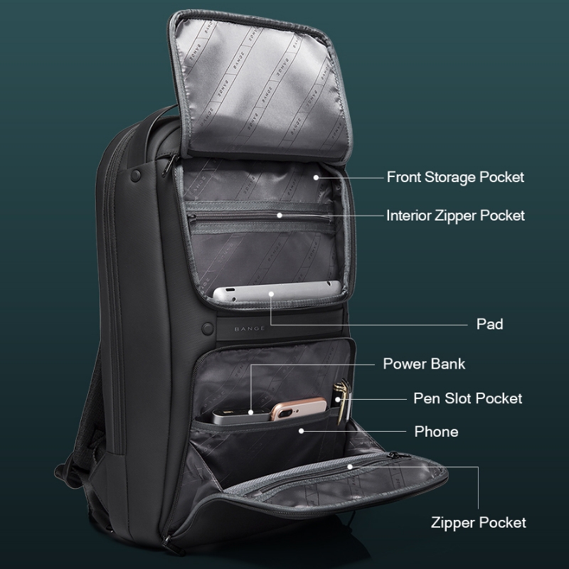 BANGE 7261 Men Waterproof Business Computer Backpack