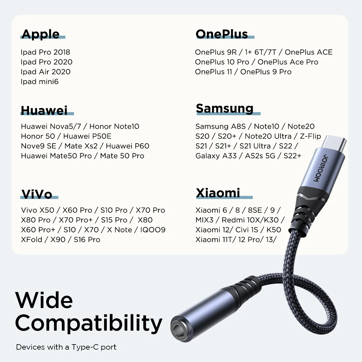 Joyroom SY-C01 Type-C to 3.5mm Audio Adapter