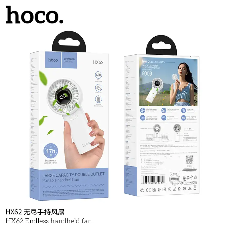 Hoco HX62 Handheld Fan Endless