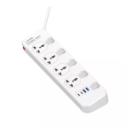 LDNIO SC4408C Extension Power Socket 4AC 4USB Power Strip