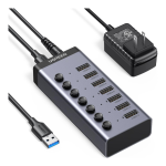 Ugreen CM481 (90307) USB Male to 7 USB Female Black USB HUB
