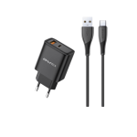Awei PD81T-EU 22.5W GaN Fast Charger with Integrated USB-C Cable