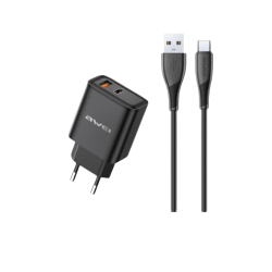 Awei PD81T-EU 22.5W GaN Fast Charger with Integrated USB-C Cable