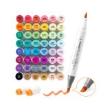 Ohuhu Honolulu S 48 Colors Dual Soft Tips Alcohol Art Markers, Brush & Soft Chisel