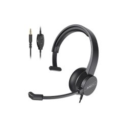 EKSA Telecom H15 Black Wired Over-Ear Professional Mono Headphone