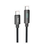 Hoco U125 Benefit 100W Fast Charging Data Cable with Display (Type-C to Type-C)