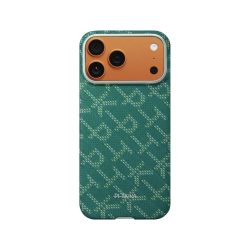 PITAKA Monogram-Gold/Green Edge Case for iPhone 17 pro | 17 Pro Max