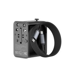 WiWU Wi-UA015 75W Universal Plug Adapter Cable Combo